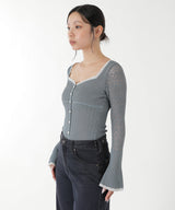 Lace Knit Sweetheart Bodysuit-FETICO-Forget-me-nots Online Store