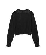 Hairy Lace Paneled Cropped Pullover-FETICO-Forget-me-nots Online Store