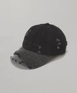 Washed Denim Cap With Embroidery-Feng Chen Wang-Forget-me-nots Online Store