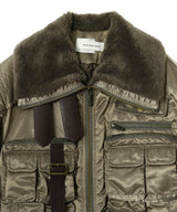 Multipocket Cargo Jacket With Leather Trim-Feng Chen Wang-Forget-me-nots Online Store
