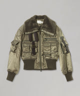 Multipocket Cargo Jacket With Leather Trim-Feng Chen Wang-Forget-me-nots Online Store