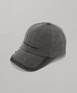 Gray Denim Spliced Baseball Cap-Feng Chen Wang-Forget-me-nots Online Store