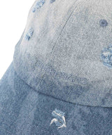 Blue Denim Washed Printed Baseball Cap-Feng Chen Wang-Forget-me-nots Online Store