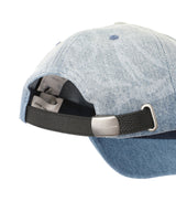 Blue Denim Washed Printed Baseball Cap-Feng Chen Wang-Forget-me-nots Online Store