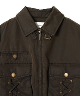 Washed Crop Bomber Jacket-Feng Chen Wang-Forget-me-nots Online Store