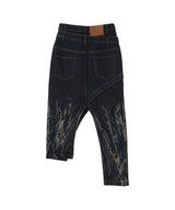 Gradient Tie Dye Denim Skirt-Feng Chen Wang-Forget-me-nots Online Store