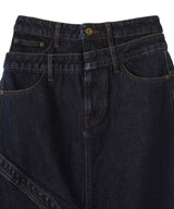 Gradient Tie Dye Denim Skirt-Feng Chen Wang-Forget-me-nots Online Store