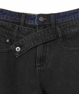 Double Wasit Denim Trousers-Feng Chen Wang-Forget-me-nots Online Store