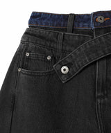 Double Wasit Denim Trousers-Feng Chen Wang-Forget-me-nots Online Store