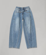 Double Wasit Denim Trousers-Feng Chen Wang-Forget-me-nots Online Store