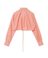 Cropped Tie Back Shirt-HOMME girls-Forget-me-nots Online Store