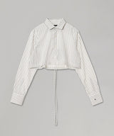 Cropped Tie Back Shirt-HOMME girls-Forget-me-nots Online Store