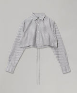 Cropped Tie Back Shirt-HOMME girls-Forget-me-nots Online Store