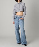 Cropped Tie Back Shirt-HOMME girls-Forget-me-nots Online Store
