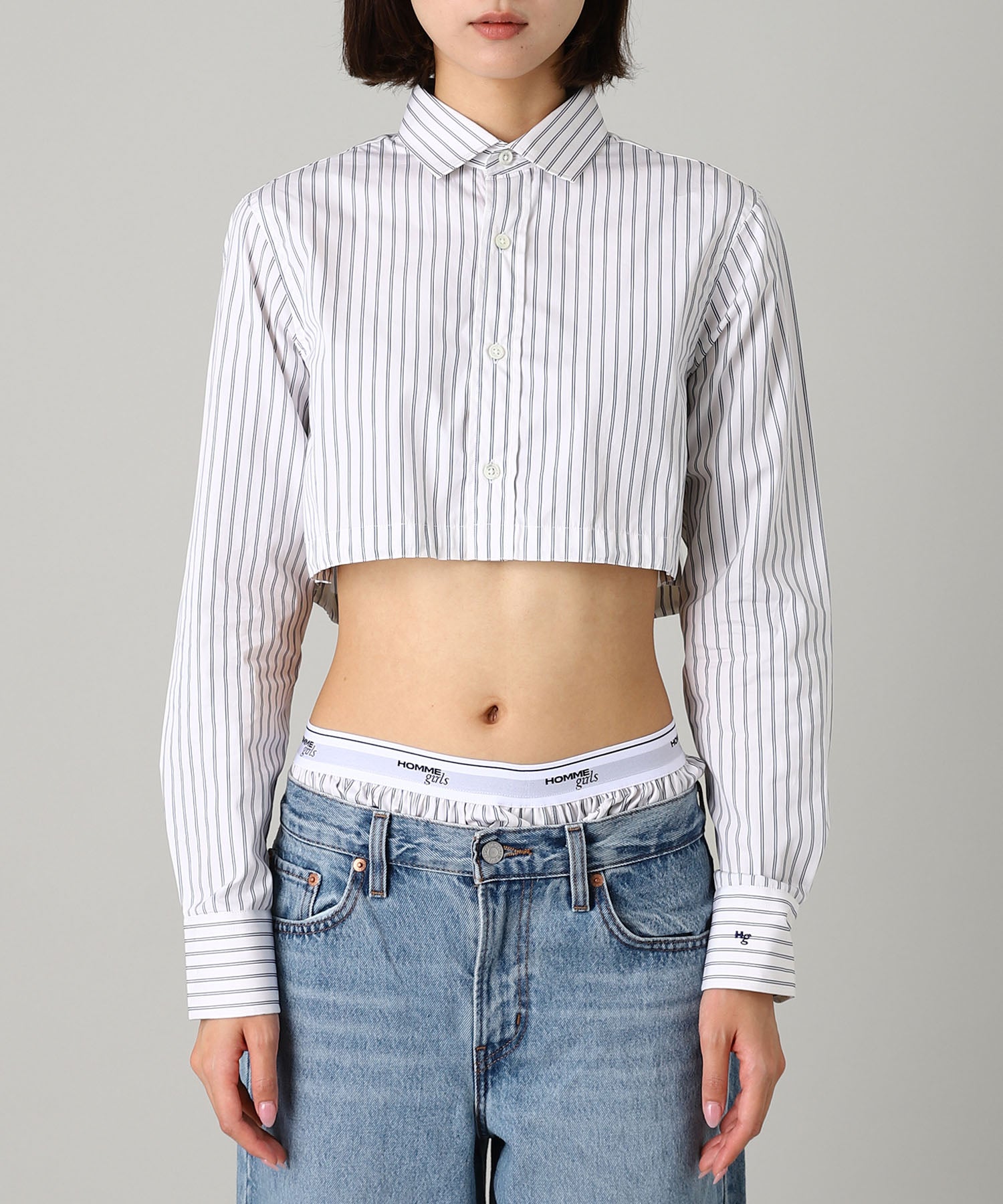 Homme girls ニットフーディー Homme girls ニットフーディー