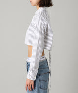 Cropped Tie Back Shirt-HOMME girls-Forget-me-nots Online Store