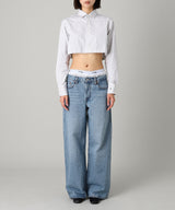 Cropped Tie Back Shirt-HOMME girls-Forget-me-nots Online Store
