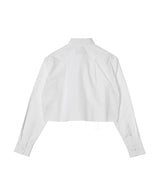 Cropped Oxford Shirt-HOMME girls-Forget-me-nots Online Store