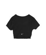 Nike Wmns Nsw Chll Knit Mrib 2N1 S/S Top-NIKE-Forget-me-nots Online Store