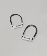 Logo Hair Ties 2-Piece-heyep-Forget-me-nots Online Store