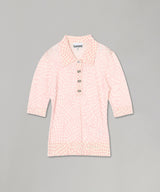 Sheer Cotton Printed Polo-GANNI-Forget-me-nots Online Store