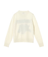 Graphic Wool Mix Fluffy Puppy Love Crewneck-GANNI-Forget-me-nots Online Store