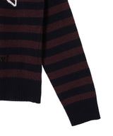 Graphic Wool Mix Poodle Stripe Crewneck-GANNI-Forget-me-nots Online Store