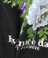 Graphic Wool Mix Flowers Vest-GANNI-Forget-me-nots Online Store