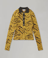 Fine Merino Jacquard Polo-GANNI-Forget-me-nots Online Store