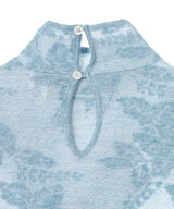 Sheer Flower Jacquard Mockneck-GANNI-Forget-me-nots Online Store