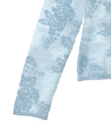 Sheer Flower Jacquard Mockneck-GANNI-Forget-me-nots Online Store