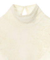 Sheer Flower Jacquard Mockneck-GANNI-Forget-me-nots Online Store