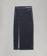 Flex Velvet Side Slit Skirt-kotohayokozawa-Forget-me-nots Online Store