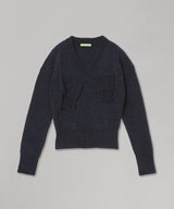 T D V-Neck Knit Top-kotohayokozawa-Forget-me-nots Online Store