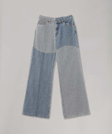 Wave Panelled Pants-kotohayokozawa-Forget-me-nots Online Store