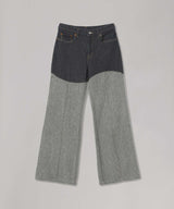 Wave Panelled Pants-kotohayokozawa-Forget-me-nots Online Store