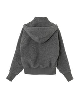 Sliver Hooded Zip Blouson-kotohayokozawa-Forget-me-nots Online Store