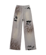 Damaged Overlay Sweatpants-LOADINGROOM-Forget-me-nots Online Store