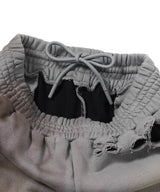 Damaged Overlay Sweatpants-LOADINGROOM-Forget-me-nots Online Store