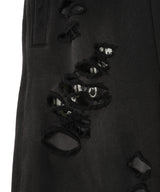 Damaged Overlay Sweatpants-LOADINGROOM-Forget-me-nots Online Store