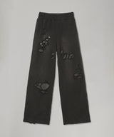 Damaged Overlay Sweatpants-LOADINGROOM-Forget-me-nots Online Store