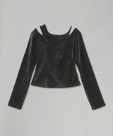 Velvet Strap Zipper Top-LOADINGROOM-Forget-me-nots Online Store