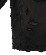 Damaged Overlay Hoodie-LOADINGROOM-Forget-me-nots Online Store