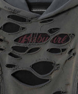 Damaged Overlay Hoodie-LOADINGROOM-Forget-me-nots Online Store