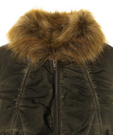 Faux Fur Collar Bomber Jacket-LOADINGROOM-Forget-me-nots Online Store