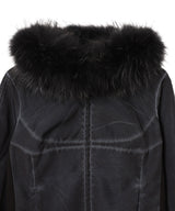 Fur Hoodie Zip Jacket-LOADINGROOM-Forget-me-nots Online Store