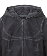 Fur Hoodie Zip Jacket-LOADINGROOM-Forget-me-nots Online Store