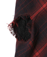 Check Overlay Lace Shirt-LOADINGROOM-Forget-me-nots Online Store