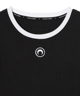Moon Logo Bicolor Ribbed Jersey Ls T-Shirt