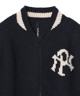 Nyp Varsity Zip Thru Knit-Aries-Forget-me-nots Online Store